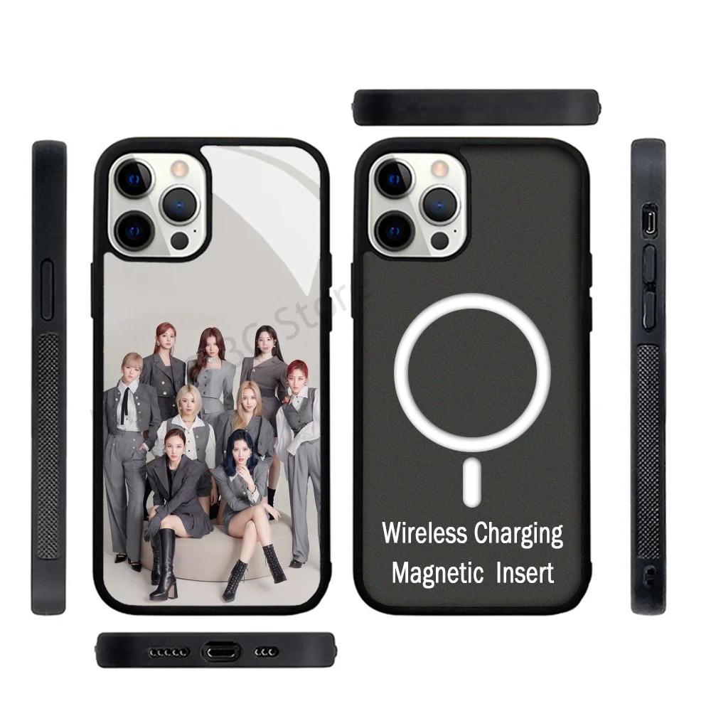 Чехол для телефона Kpop Girls T Twice с сильным магнитом iPhone 15 14 13 Pro Max 11 12 Mini Magsafe