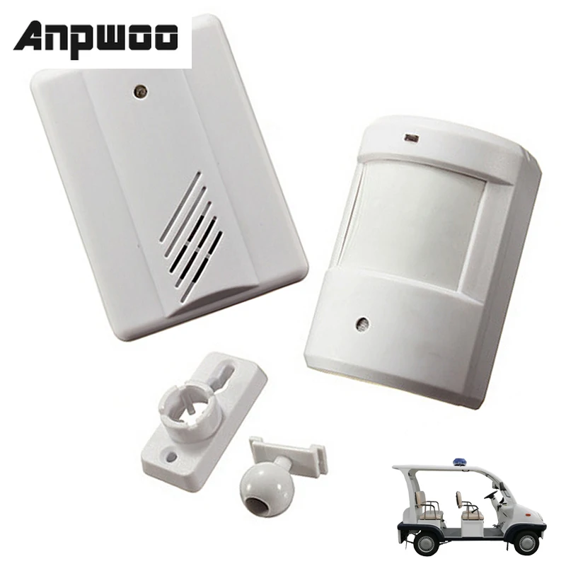 

ANPWOO wireless infrared alarm Door Bell Driveway Patrol Garage Infrared wireless Doorbell Alarm System Motion Sensor