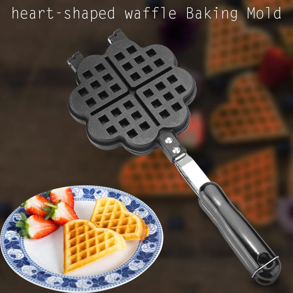 

Home Waffle Maker Bakery Non-stick Heart Shape Design Waffle Mold Pan Mould Tray Baking Cooking Tool