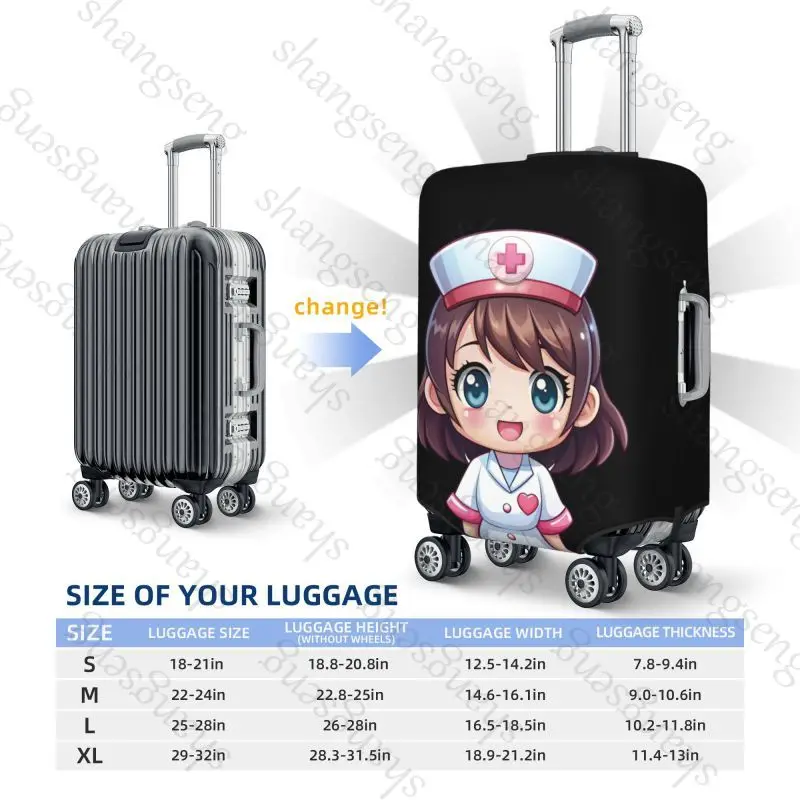 Милая медсестра доктор толстый эластичный защитный чехол для багажа костюм на