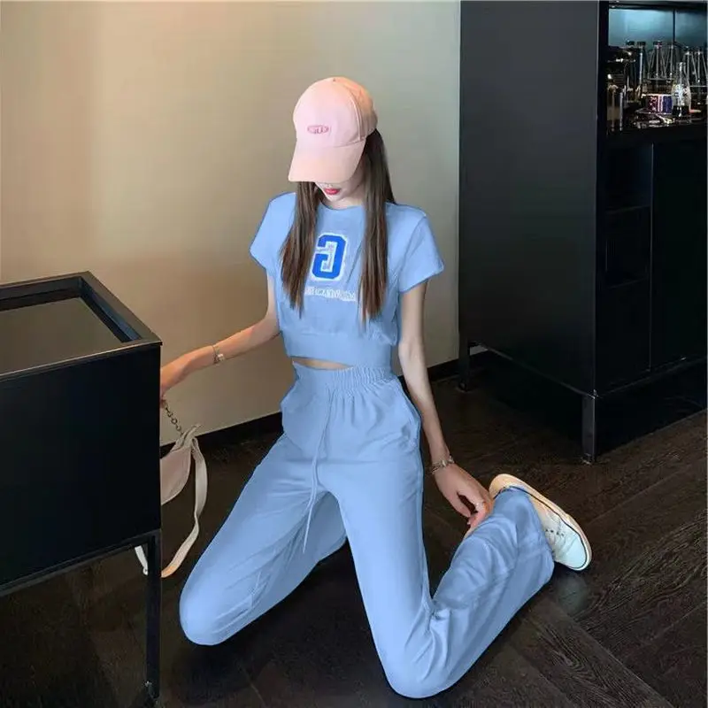 Летний спортивный костюм для отдыха женская летняя новинка спортивная одежда