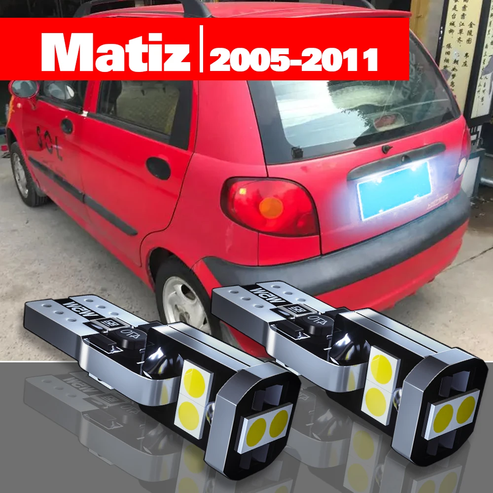 

For Chevrolet Matiz 2005-2011 Accessories 2pcs LED License Plate Light 2006 2007 2008 2009 2010