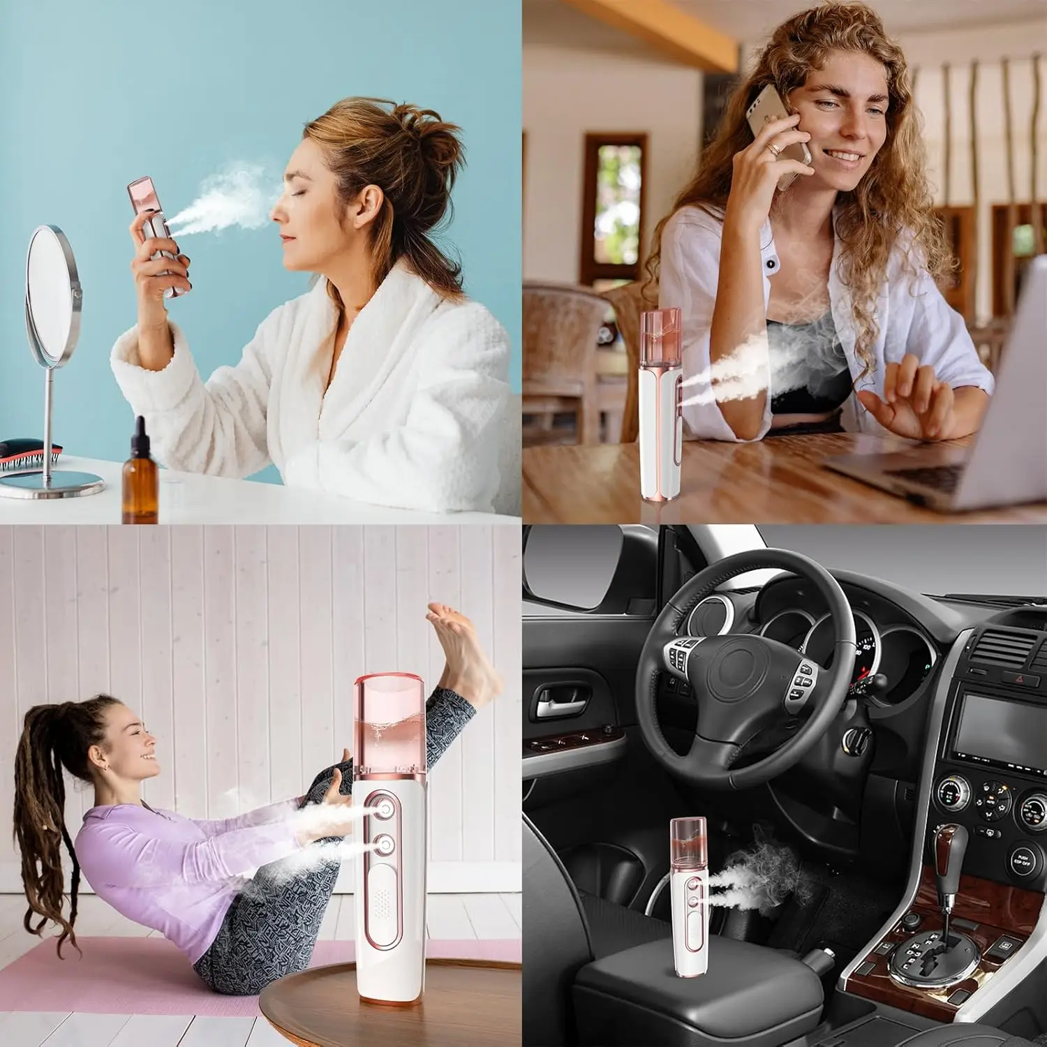 Нано-парогенератор для лица mr Cool Mist с 2 распылительными насадками USB-зарядка