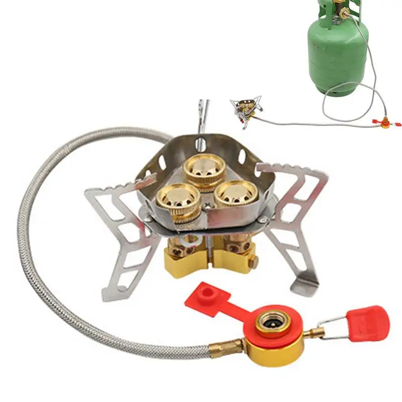 

Backpack Stove 6800W Strong Firepower Portable Hiking Stoves Adjustable Foldable Stand For Picnic Backpacking Cooking Outdoor