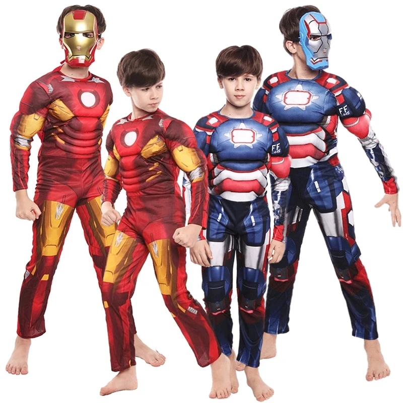 

The Avengers: Final Battle Iron Man role-playing costume by Tony Stuck the Blue Iron Man superhero kid jumpsuit