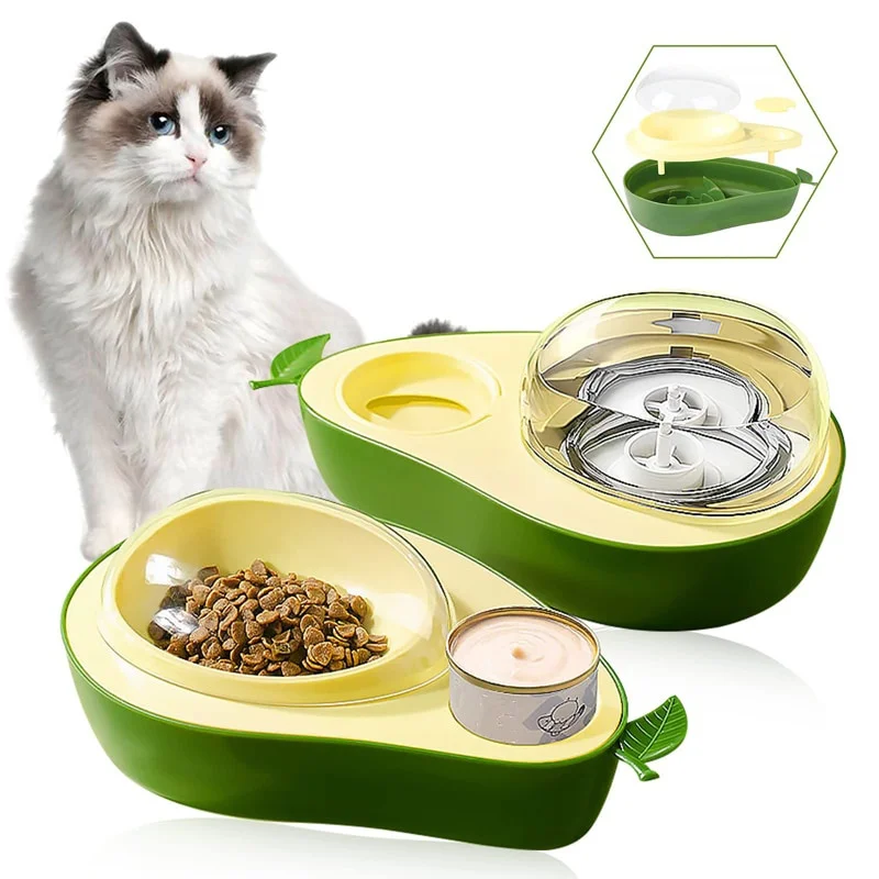 

Автоматический дозатор воды для домашних животных, приподнятая миска для кошек, Гравитационный диспенсер для воды в форме авокадо, для собак и кошек