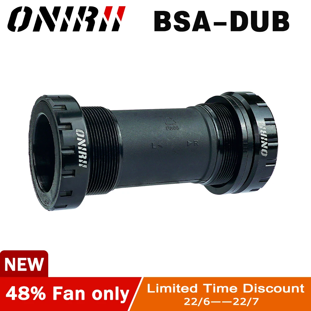 

ONIRII BSA-DUB Bicycle Bottom Bracket, 83g/0.1lb 68mm-73mm WidthSealed Bearing Aluminum Alloy for Road MTB Bike SRAM Part NEW