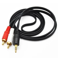3 5mm plug jack connector to 2 rca male music stereo adapter cable audio aux line for mobile phone tv mp3 sound speakers 1m