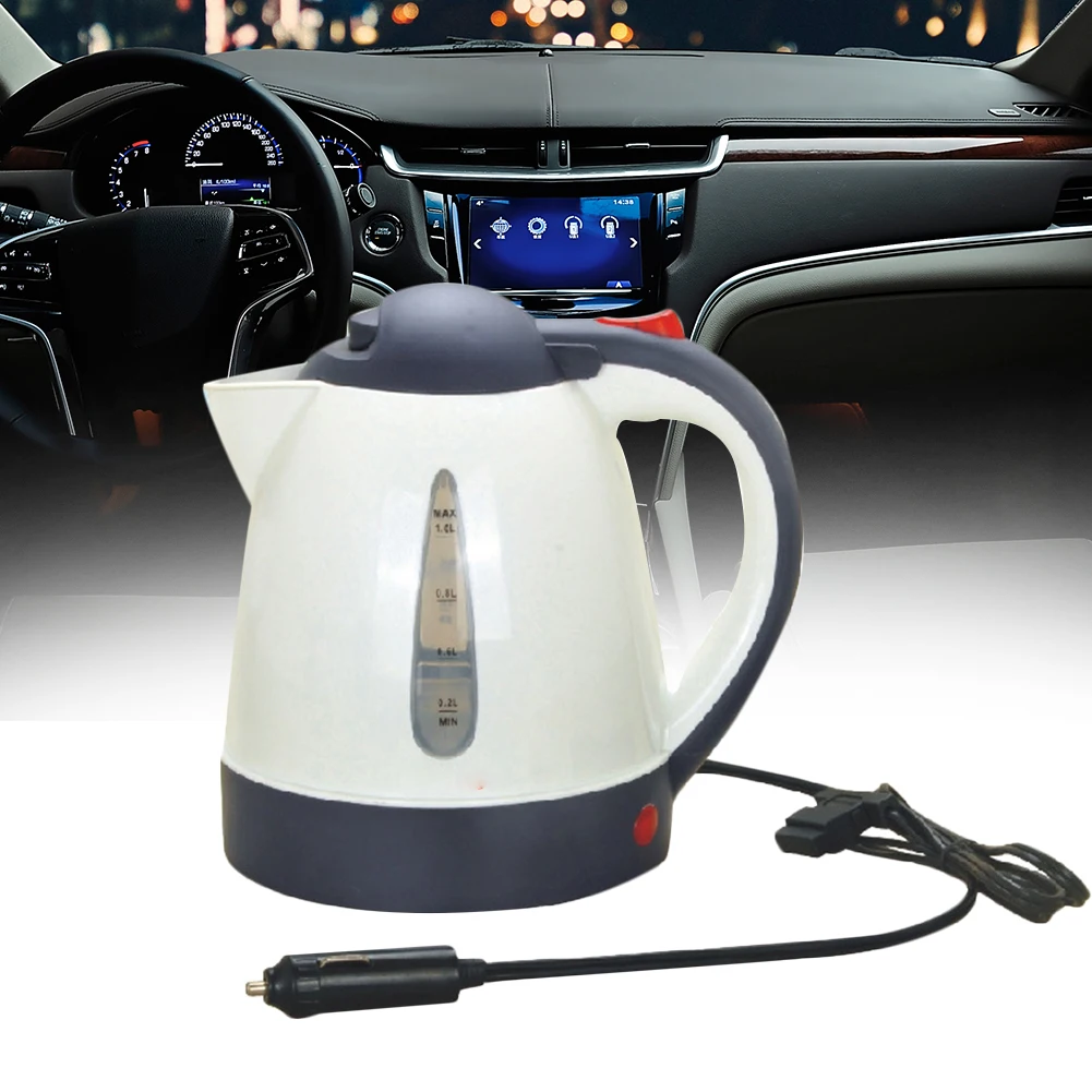 

Coffee 250W Electric Kettle Non Slip Portable 24V Automobile Ergonomic Soup Car Travel Truck Anti-scalding Water Heater Tea 1L