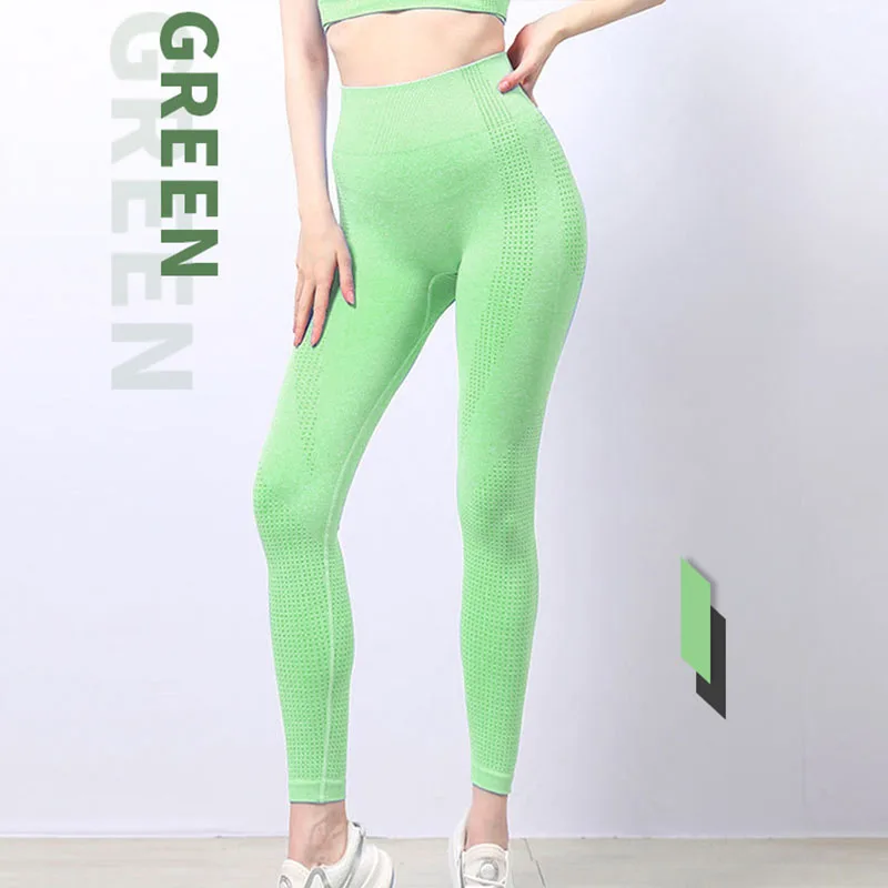 

Leggings Sport Women Fitness Running Empire Tights Yoga Pants Seamless Breathable Full Length Push Up Gym Leggings For Woman