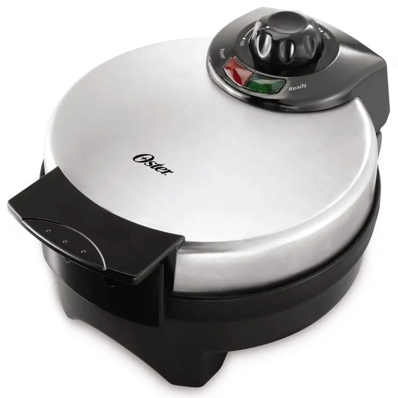 

8" Nonstick Belgian Waffle Maker with Temperature Control, Silver