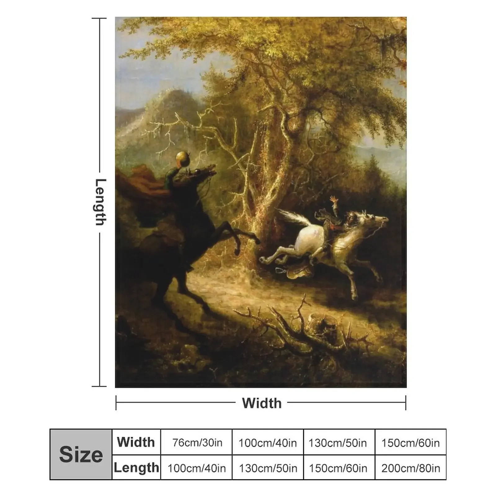 Plush одеяло The Headless Horseman Pursuing Ichabod Crane