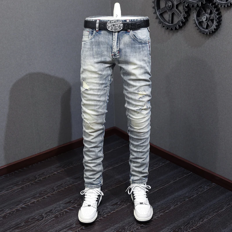 Новые дизайнерские модные мужские джинсы