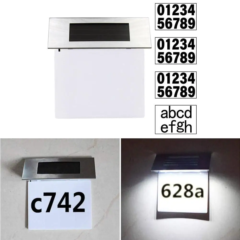 

Solar House Number Plaque Light with 200LM Motion Sensor LED Lights Address Number for Home Garden Door Solar Lamp Lighting