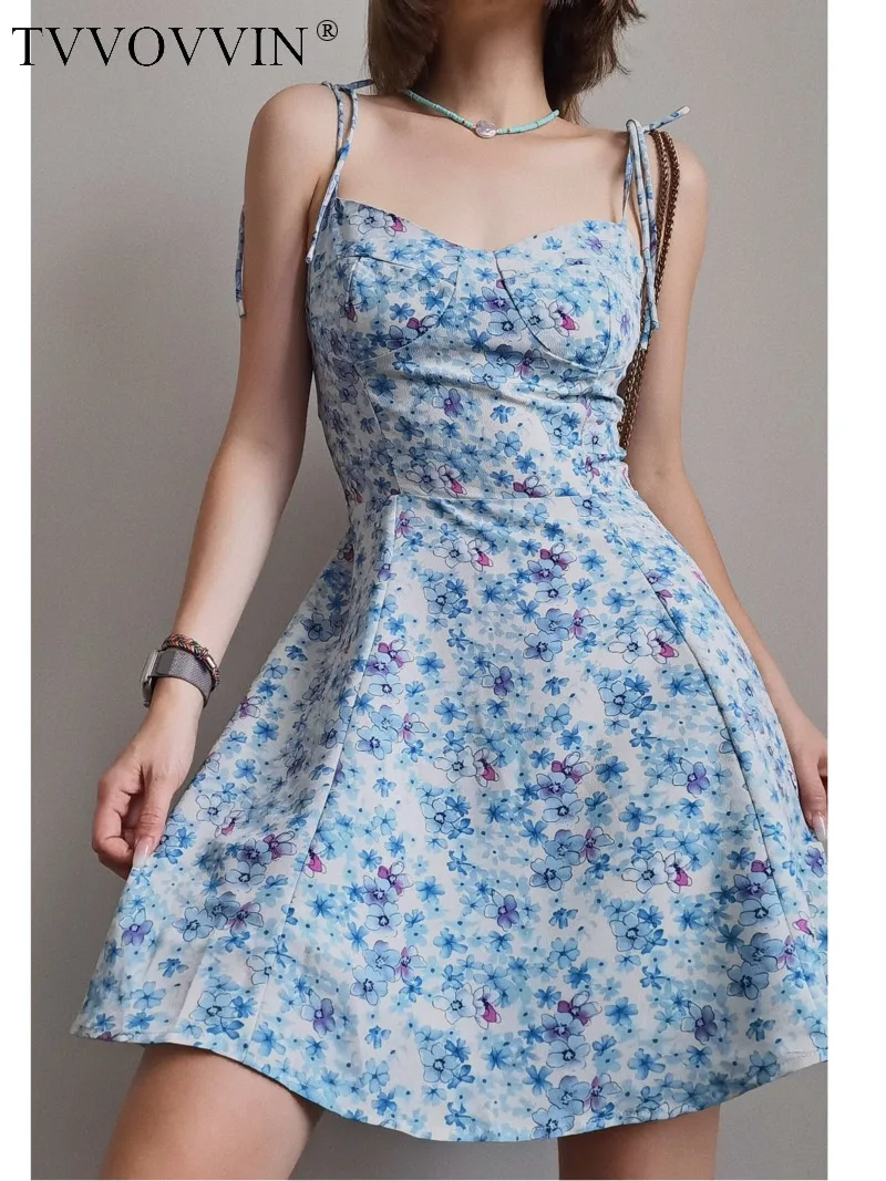 

Женское ТРАПЕЦИЕВИДНОЕ ПЛАТЬЕ на бретельках, эластичное платье с цветочным принтом в пляжном стиле, летний сезон 2023