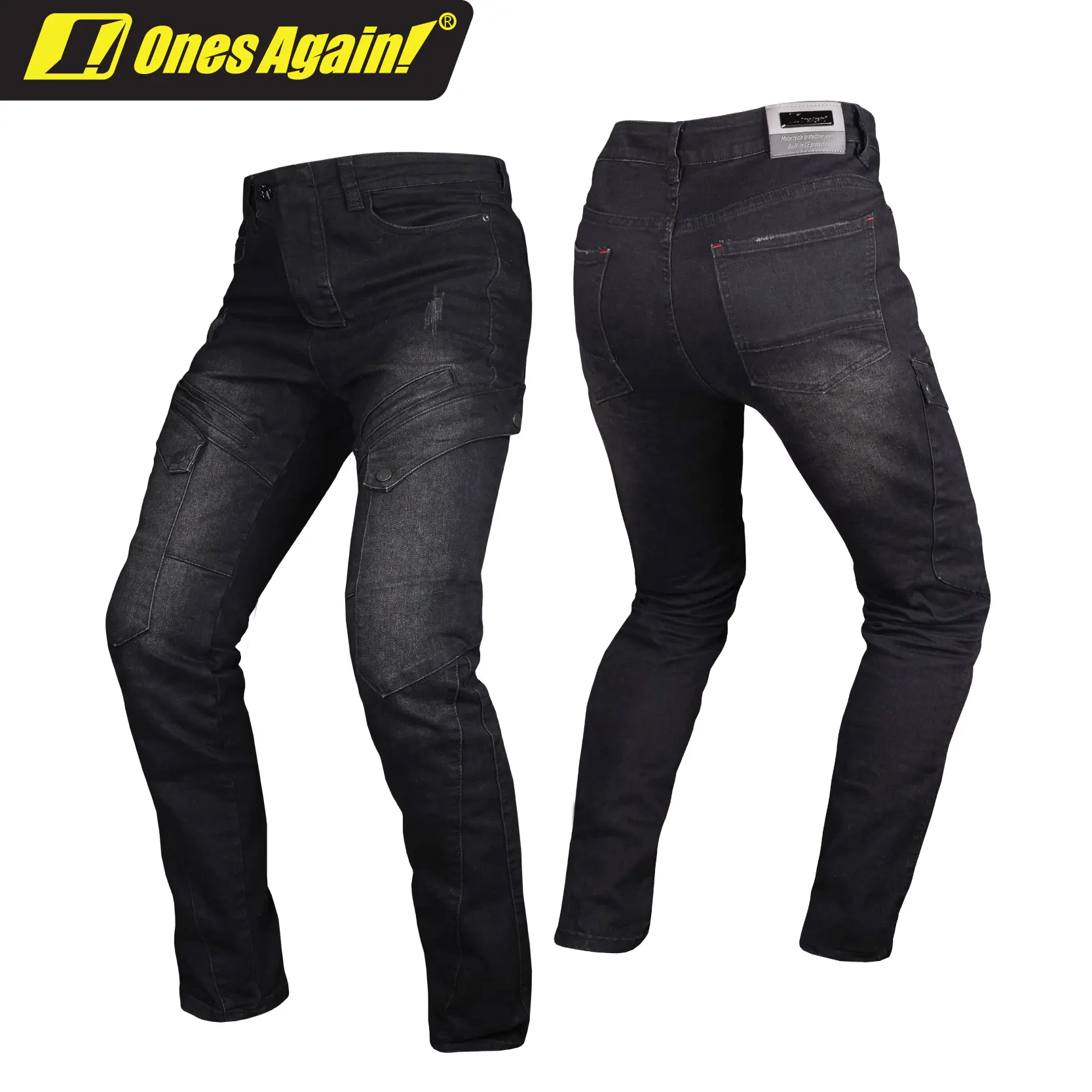 

Summer Motorcycle Pants Men Black Retro Biker Jeans Riding Trousers Wear-resistant Motorcycle Jeans with CE Approved Armor