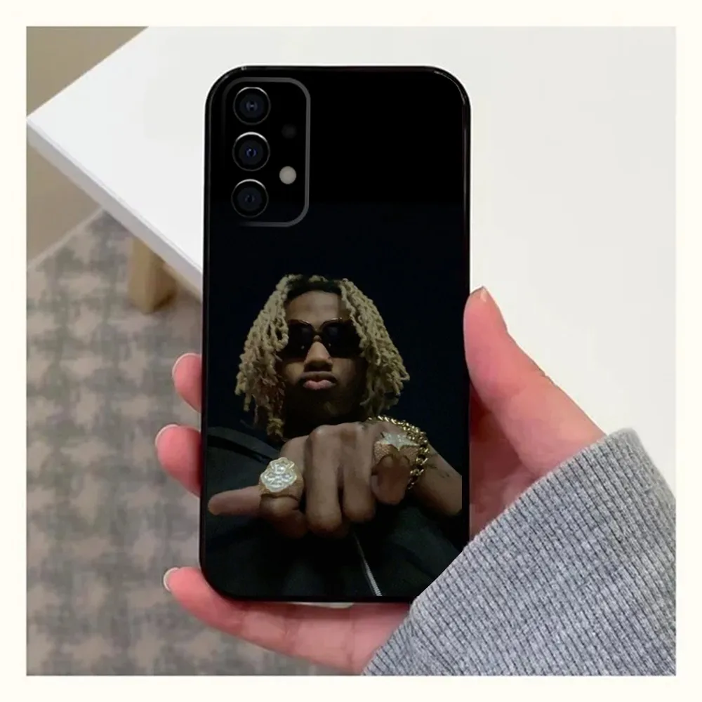 Чехол для телефона Rapper R-Rich Amiri Samsung Galaxy A13 A21s A22 A31 A32 A52 A53 A71 A80 A91 Мягкий черный чехол