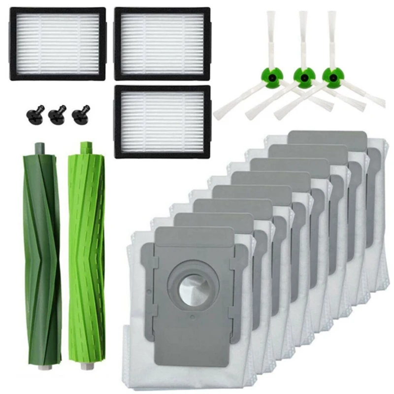 

Roll Brush Side Brush Hepa Filter Dust Bag for IRobot Roomba I7 E5 Series Robot Vacuum Cleaner Replacement Spare Parts