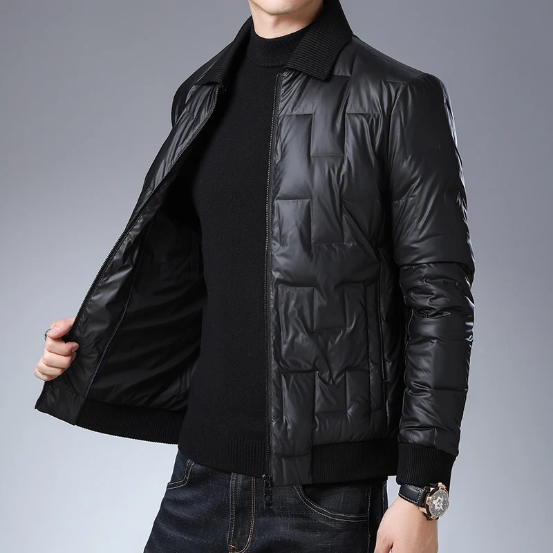 Top Grade Designer Brand Casual Fashion Glossy Winter Warm Jacket Men Duck Down Windbreaker Puffer Coats Mens Clothing 2022