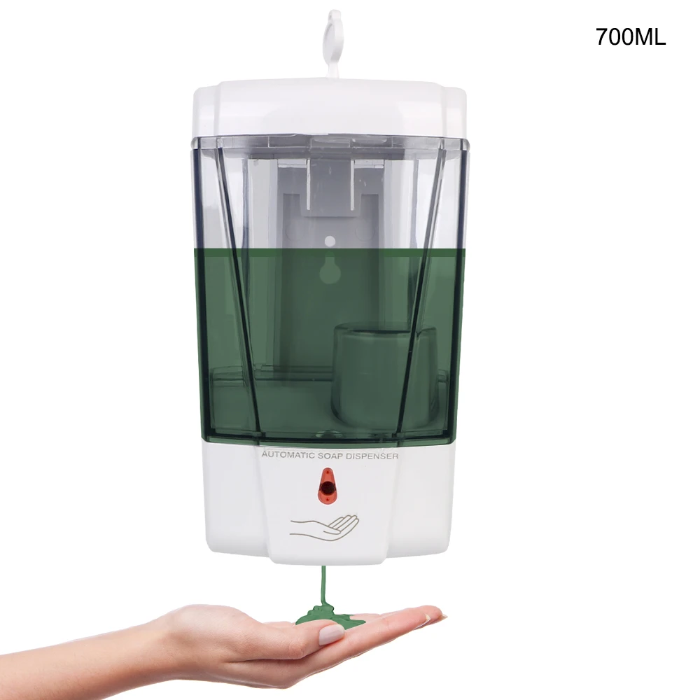 

Touch-free Lotion Pump Touchless Liquid 700ml Automatic IR Sensor Soap Dispenser Wall-Mount for Kitchen Bathroom