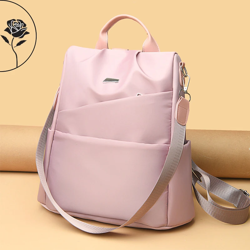 

2023 Women Large Capacity Backpack Purses High Quality Waterproof Fashion School Bag Travel Bagpack Ladies Bookbag Rucksack
