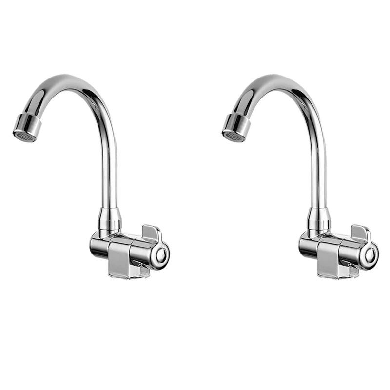 2X Caravan Boat 360 Degree Rotation Copper Basin Faucet Folding Cold Water Faucet Tap Kitchen Bathroom