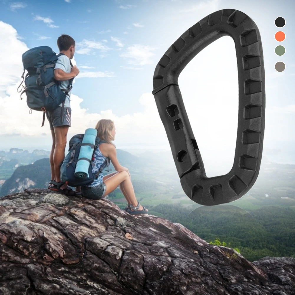 

new Carabiner Elastic Lightweight D-Ring Carabiner Hanging Hook Clip Mountaineering Buckle For Outdoor Camping Hiking Multi Tool