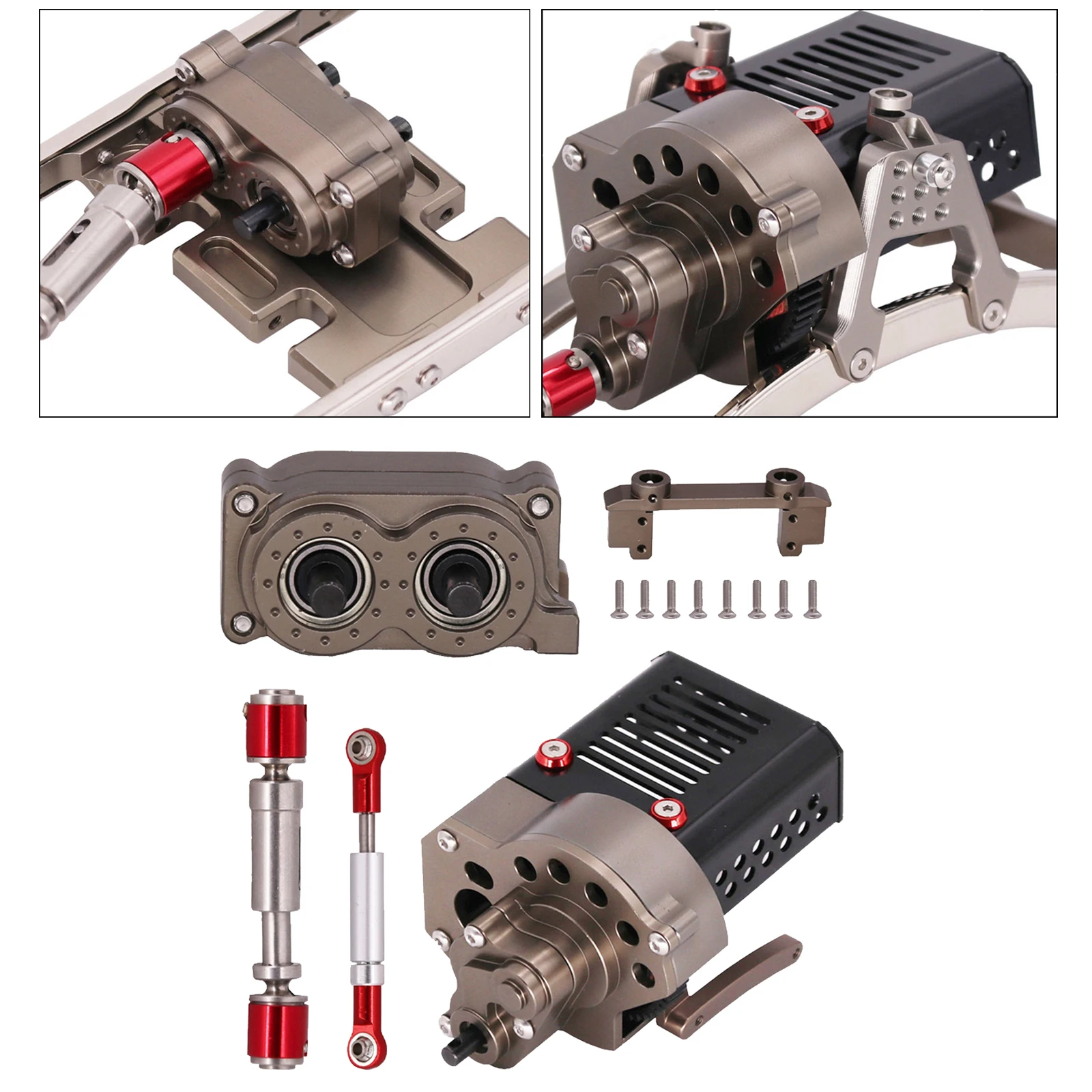 

Metal Front Motor Set Telescopic for SCX10 1/10 RC Car Replacement