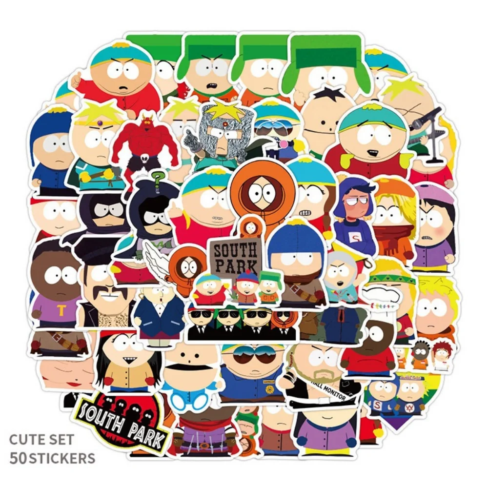 

Cartoon Anime Game Stan Marsh Kyle Eric Kenny Park Stickers for Car Suitcase Guitar Laptop Phone Decor Waterproof Sticker Toys