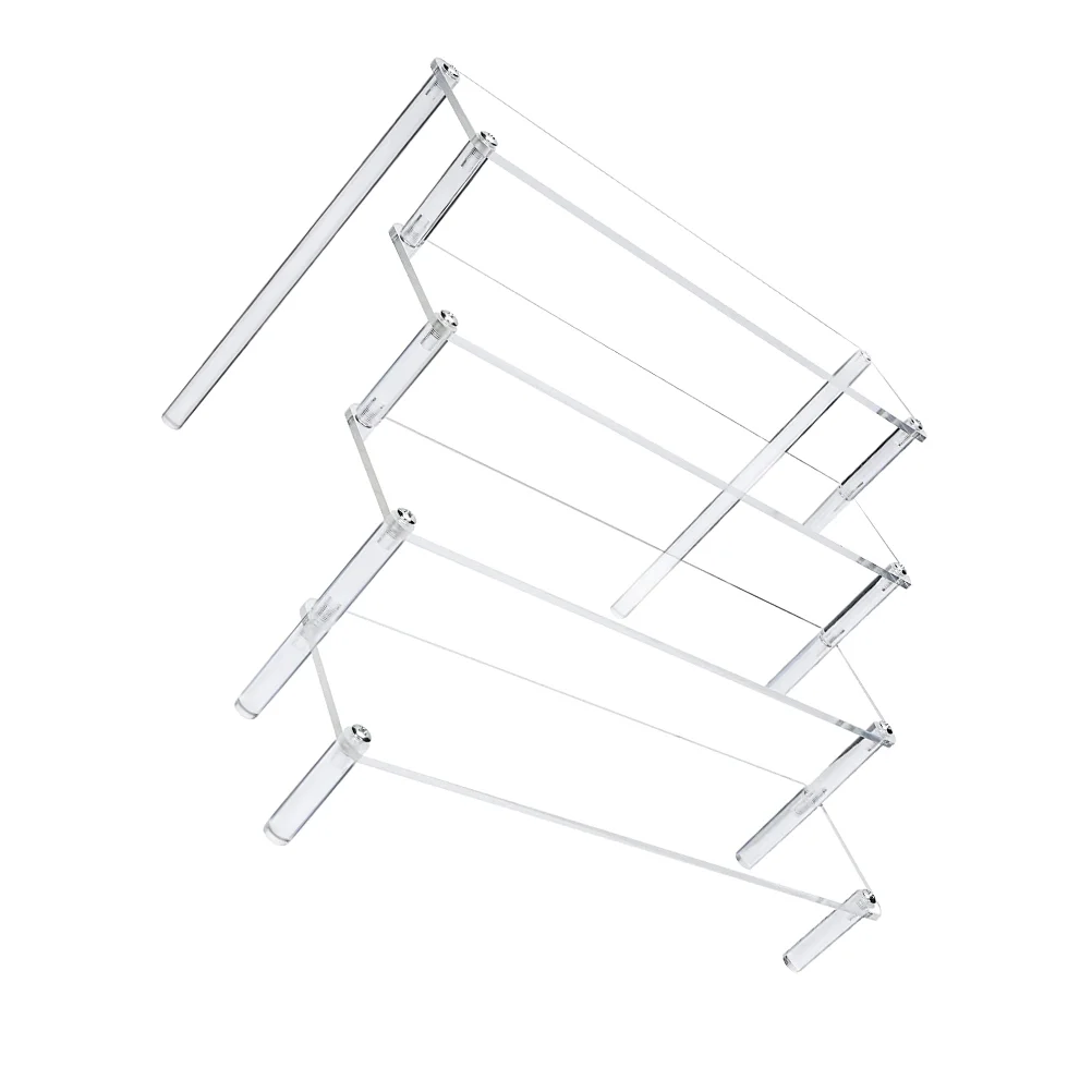 Rack Display Acrylic Shelfholder Clear Stand Tabletop Steps Dessert Holdsaction Desserts Figure Storage Makeup Polish Nail Riser