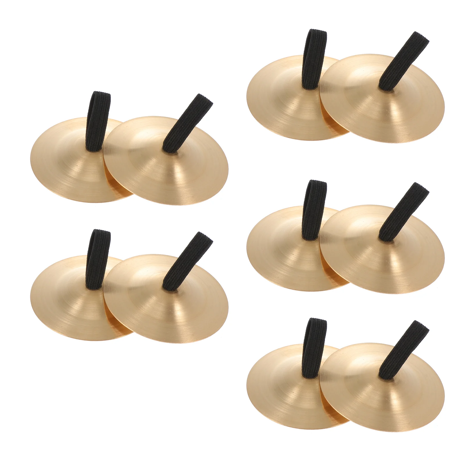 

10 Pcs Orff Copper Cymbals Lyre Harp Small Belly Dancing Finger Music Kids Instrument Mini Child Children Percussion