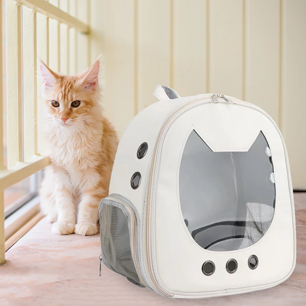

Pet Cat Carrier Backpack Breathable Shoulder Bag for Small Dogs for Outdoor Travel Carrier Pet Double Shoulder Bag