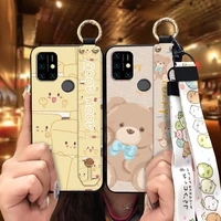 sunflower Silicone Phone Case For UMIDIGI Power Wrist Strap ring Soft painting flowers For Woman