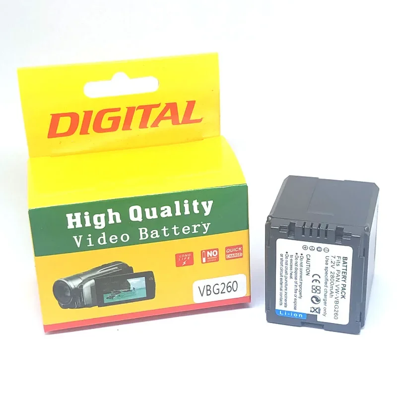 VW-VBG260 VW VBG130 VBG070 VBG260 Аккумулятор для Panasonic SDR H20 H28 H258 SD1 HS700 TM700 HS300 TM300 HS250 SD20 HS20 SDT750 H40 (art.: 3920ccc2de8a9) - 3920ccc2de8a9