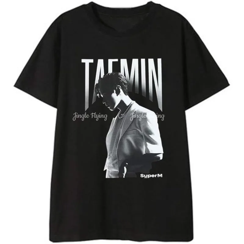 Футболка Superm Same Mark Lucas Kai Ten Taeyong Taemin Baekhyun хлопковая