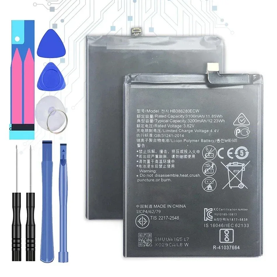 HB 386280 Аккумулятор ECW Huawei Honor 9 STF-L09 STF-AL10 для Honor9 STF L09/AL10 Bateria с номером отслеживания