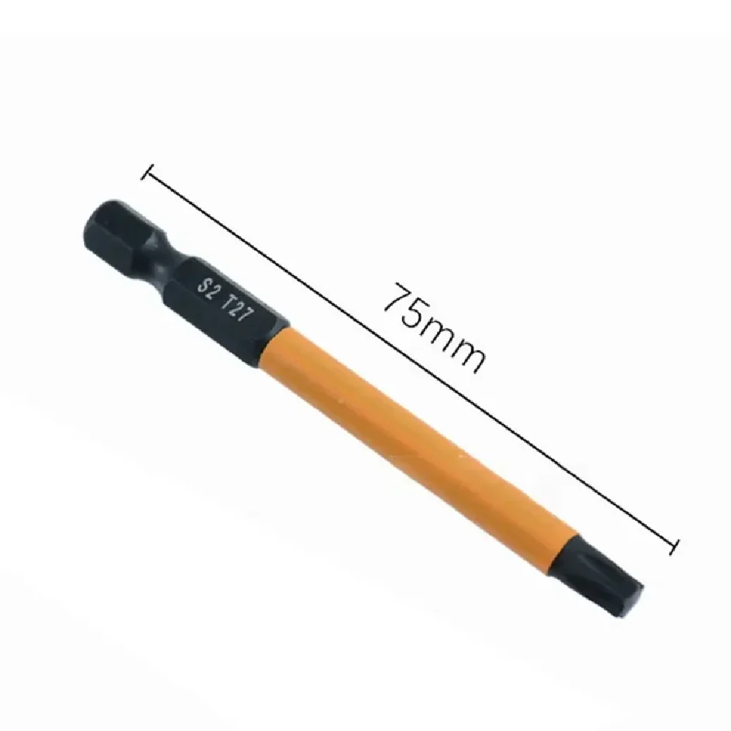 Фото Набор из 13 магнитных бит Torx из стали S2 (T5-T40) с шестиконечной звездообразной головкой, 75 мм, 100 мм, 150 мм, с фосфатированием, для инструментов №3