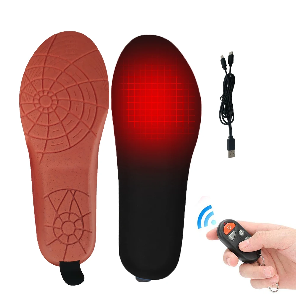 USB Electric Heated Insoles Women Men Heating Shoe Insole Winter Warm Insoles For Shoes Boots Heater Warm Foot Pads Insert