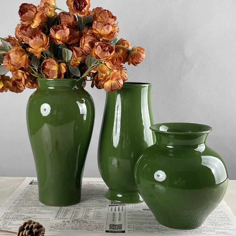 Керамическая ваза Цзиндэчжэнь для гостиной Цветочная композиция декоративный