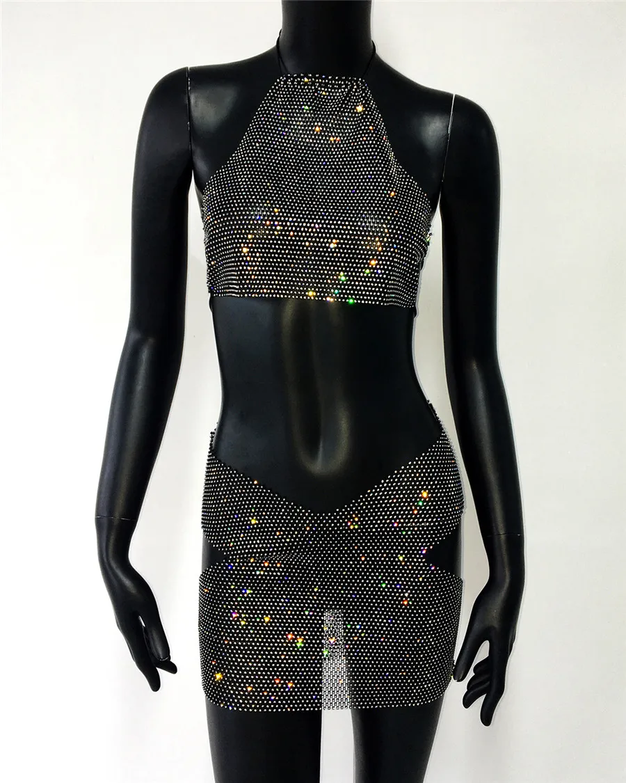 Женский комплект из 2 предметов сексуальная бретелька с бретелькой на шее и