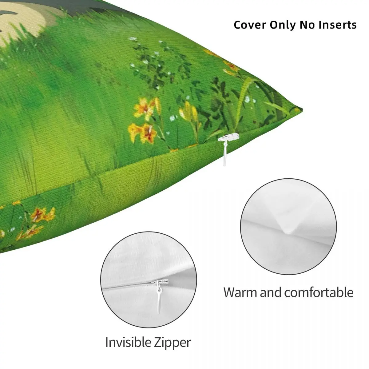 Забавная милая наволочка с рисунком T-Totoros полиэстеровая декор чехол для дома