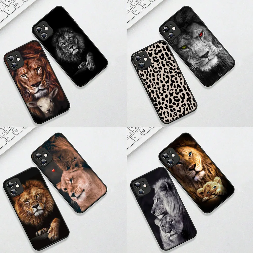 Фото Мягкий чехол с обои Lion Art Tiger для Apple iPhone 16 15 14 11 Pro Max SE2 SE3 7 8 Plus SE 2022 16+ 15+ Чехол для телефона №5