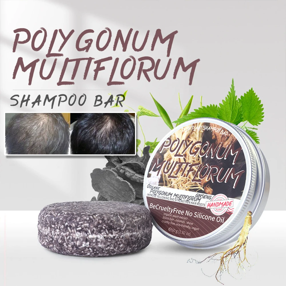 

Anti Hair Loss Ginger Shampoo Soap Polygonum Essence Hair Darkening Shampoo Bar Natural Hair Growth Care Cleansing Products