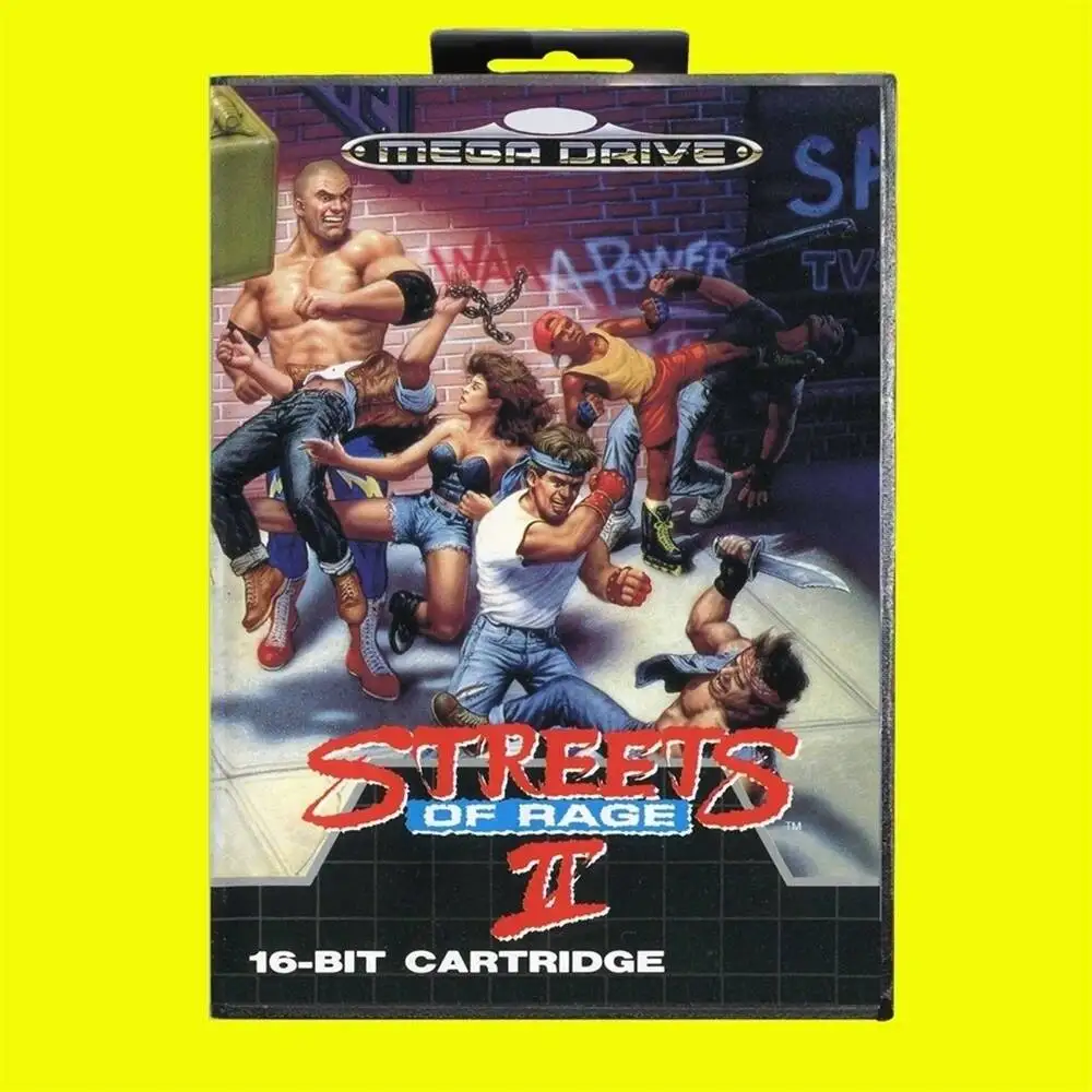 Фото Игровая карта Streets Of Rage 2, 16-битная игровая карта MD с коробкой в розничной упаковке (EU-версия) для Sega MegaDrive и Genesis №1