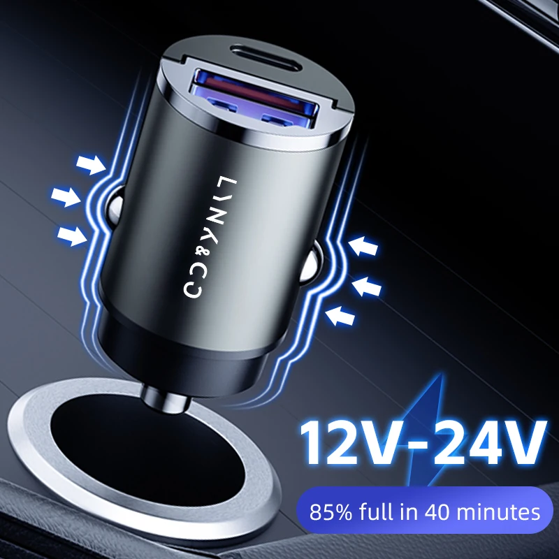 60 Вт USB зарядное устройство для автомобиля адаптер быстрой зарядки GPS IPhone Ipad Lynk Co 01