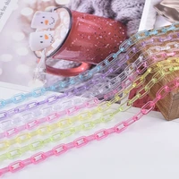1050pcs transparent acrylic link chain lobster clasp chains for glasses chain making jewelry findings links chain13x8mm