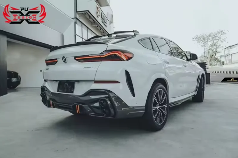 FD стиль углеродное волокно задний диффузор сплиттер бампер для BMW X6 G06 lci Корпус