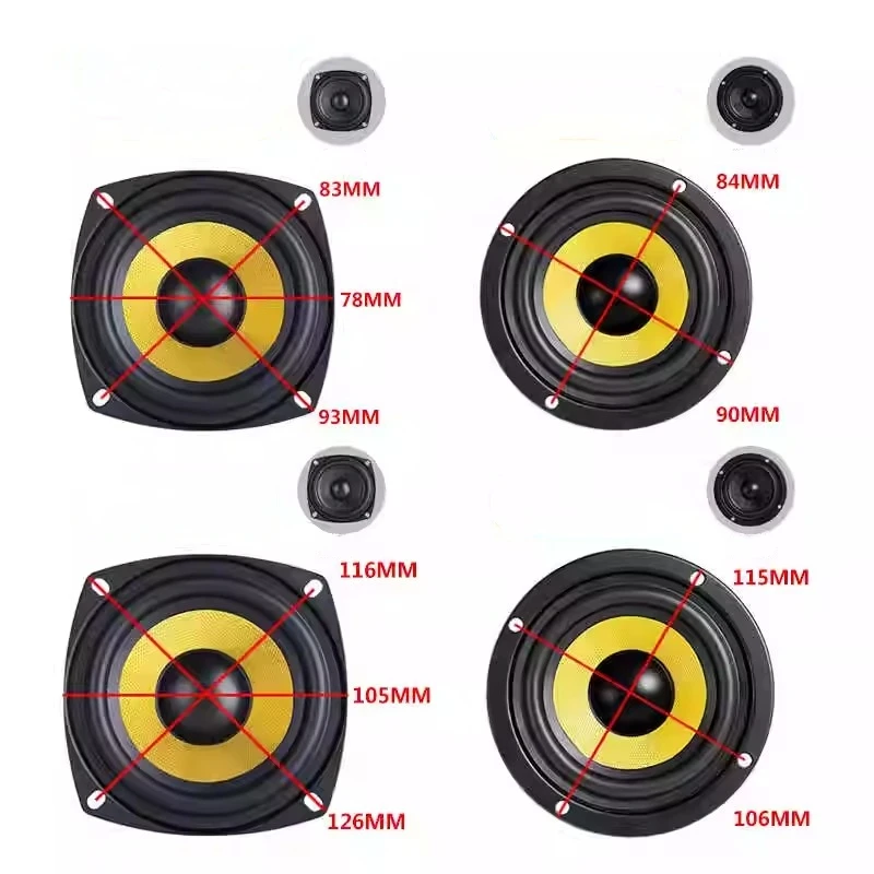 _ 3/4/5/6.5 дюймовый полночастотный динамик Y30 Аэрокосмическая Магнитная резиновая