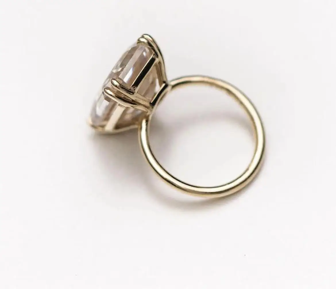 Holycome ювелирные изделия из муассанита 9K 14K солитер золото 11 5x15 мм классическое