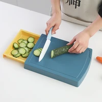 household manual grater preparation plate three in one kitchen plastic cutting board with drawer vegetable cutter